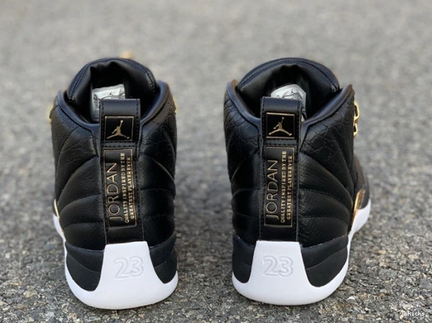 Rep TBK Metallic Air Jordan 'Reptile' Gold-White Black 12 AO6068-007 Retro 0725